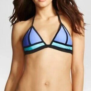 Xhilaration Triangle Colorblock String Bikini Top Sz L #198E